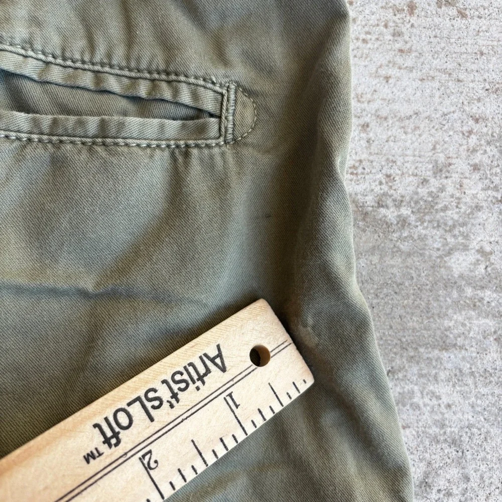 Faherty Shorts Mens 36 Green Stretch Chino Casual Summer Flat Front 9 inch